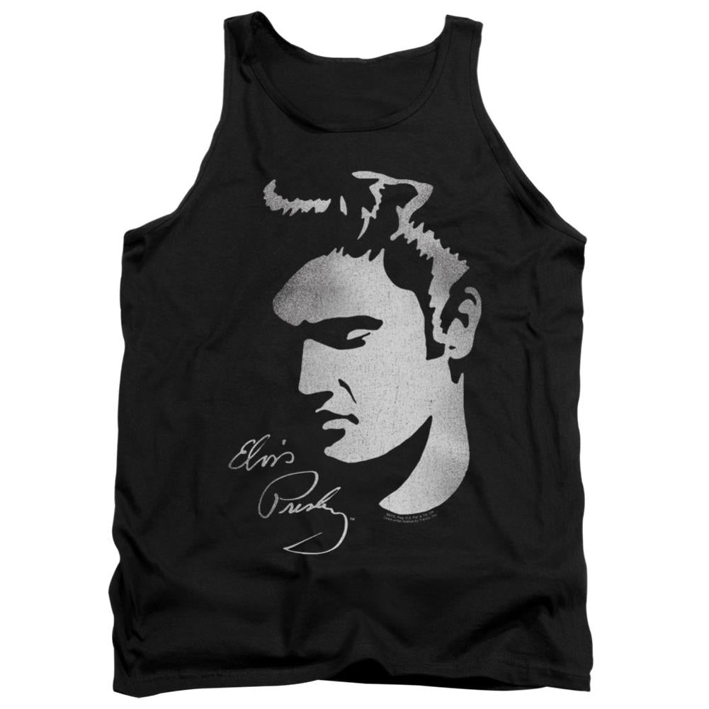 Elvis Presley Simple Face Men's 18/1 Cotton Tank Top