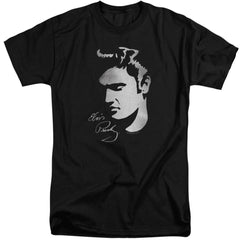 Elvis Presley Simple Face Men's 18/1 Tall Cotton Short-Sleeve T-Shirt