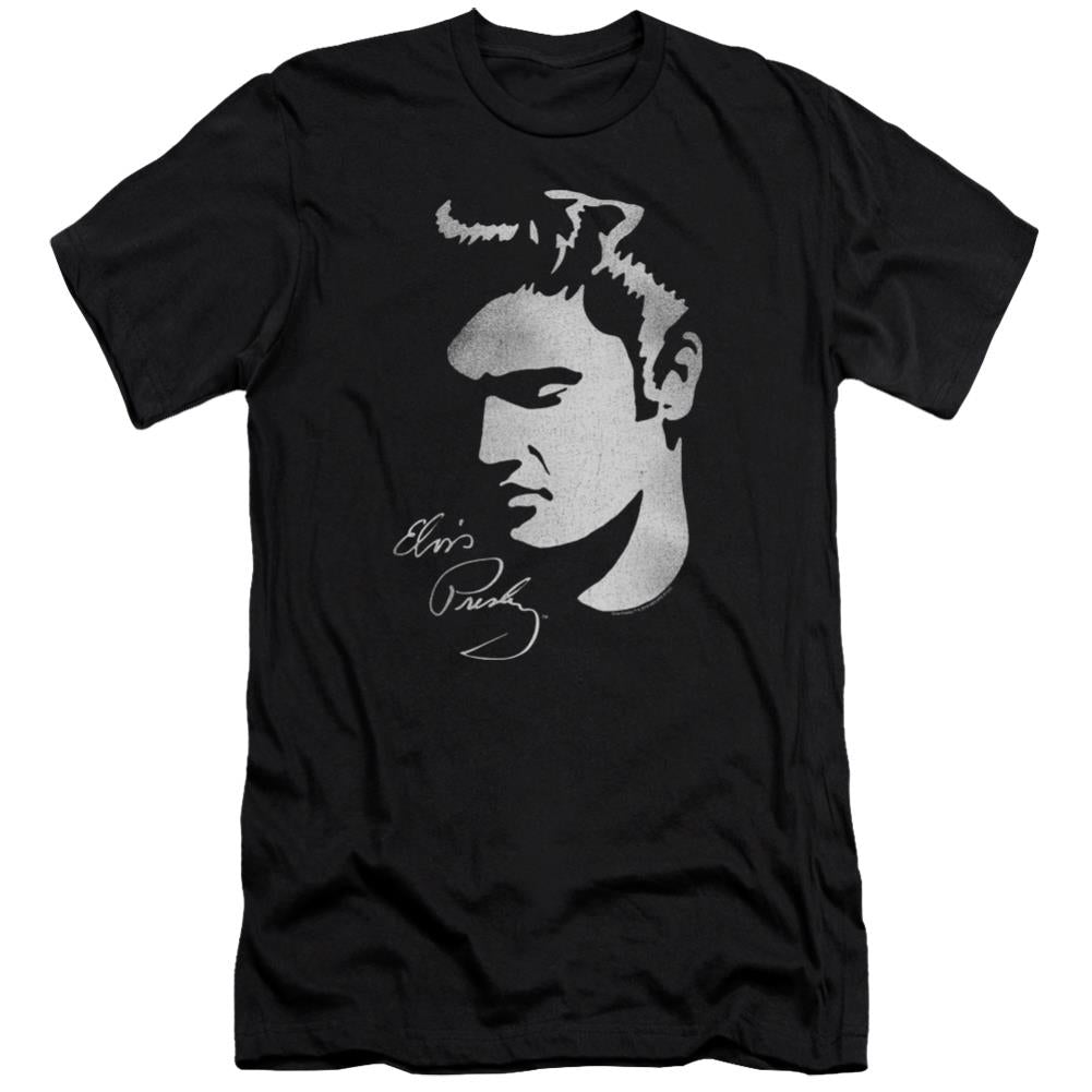 Elvis Presley Simple Face Men's Ultra-Soft 30/1 Cotton Slim Short-Sleeve T-Shirt