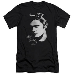 Elvis Presley Simple Face Men's Ultra-Soft 30/1 Cotton Slim Short-Sleeve T-Shirt