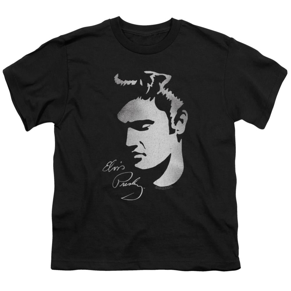 Elvis Presley Simple Face Youth 18/1 100% Cotton Short-Sleeve T-Shirt