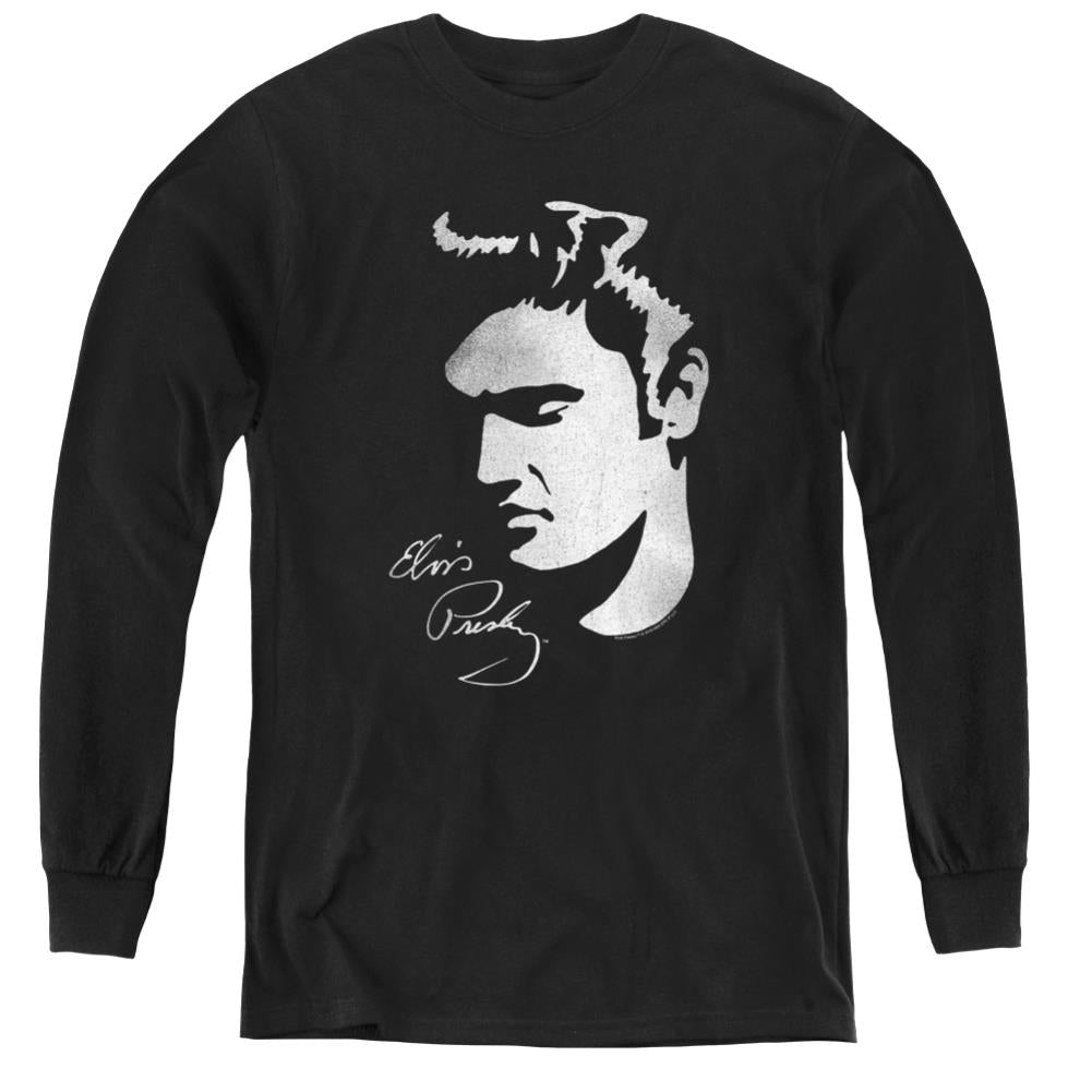 Elvis Presley Simple Face Youth Long-Sleeve T-Shirt