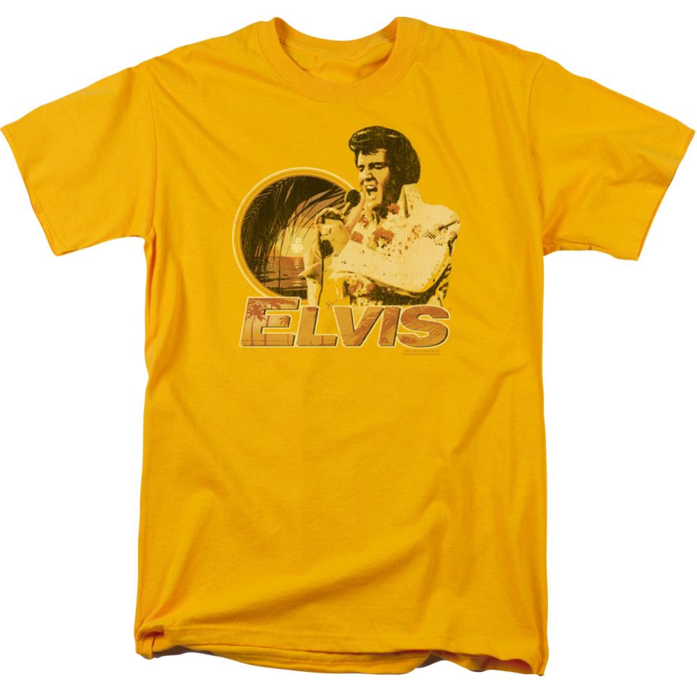 Elvis Presley Singing Hawaii Style Men's 18/1 Cotton Short-Sleeve T-Shirt