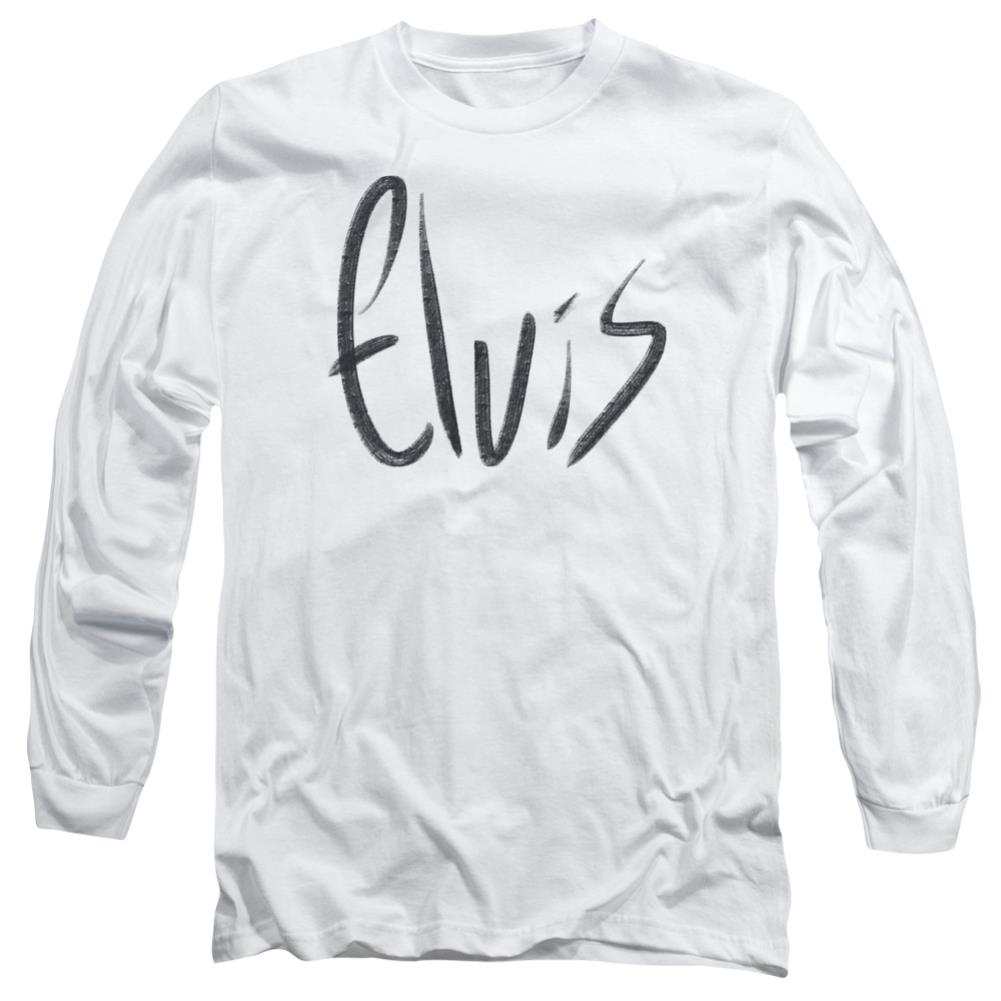 Elvis Presley Sketchy Name Men's 18/1 Cotton Long-Sleeve T-Shirt