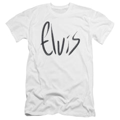 Elvis Presley Sketchy Name Men's Ultra-Soft 30/1 Cotton Slim Short-Sleeve T-Shirt