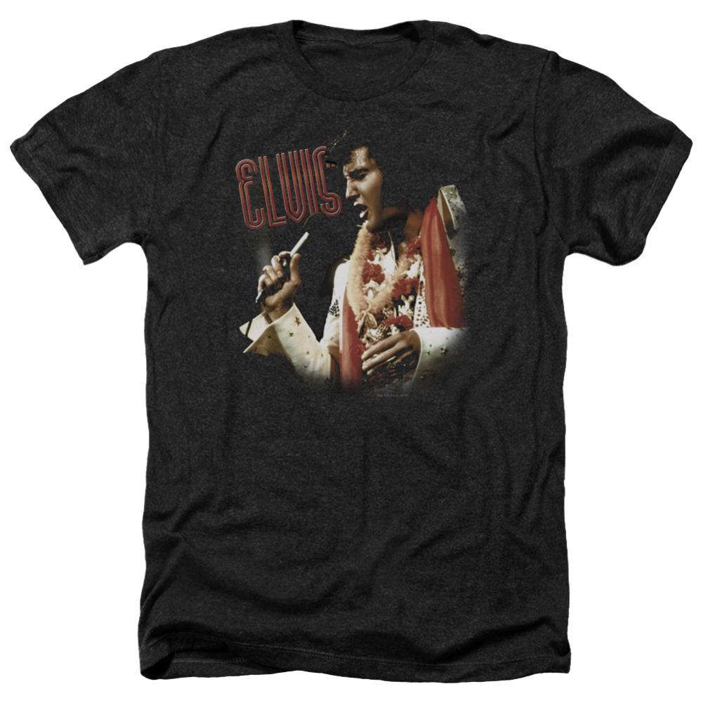Elvis Presley Soulful Men's 30/1 Heather 60 40 Poly Short-Sleeve T-Shirt