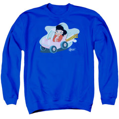 Elvis Presley Speedway Men's Crewneck 50 50 Poly Long-Sleeve T-Shirt