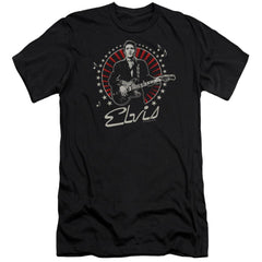 Elvis Presley Stars Men's Ultra-Soft 30/1 Cotton Slim Short-Sleeve T-Shirt