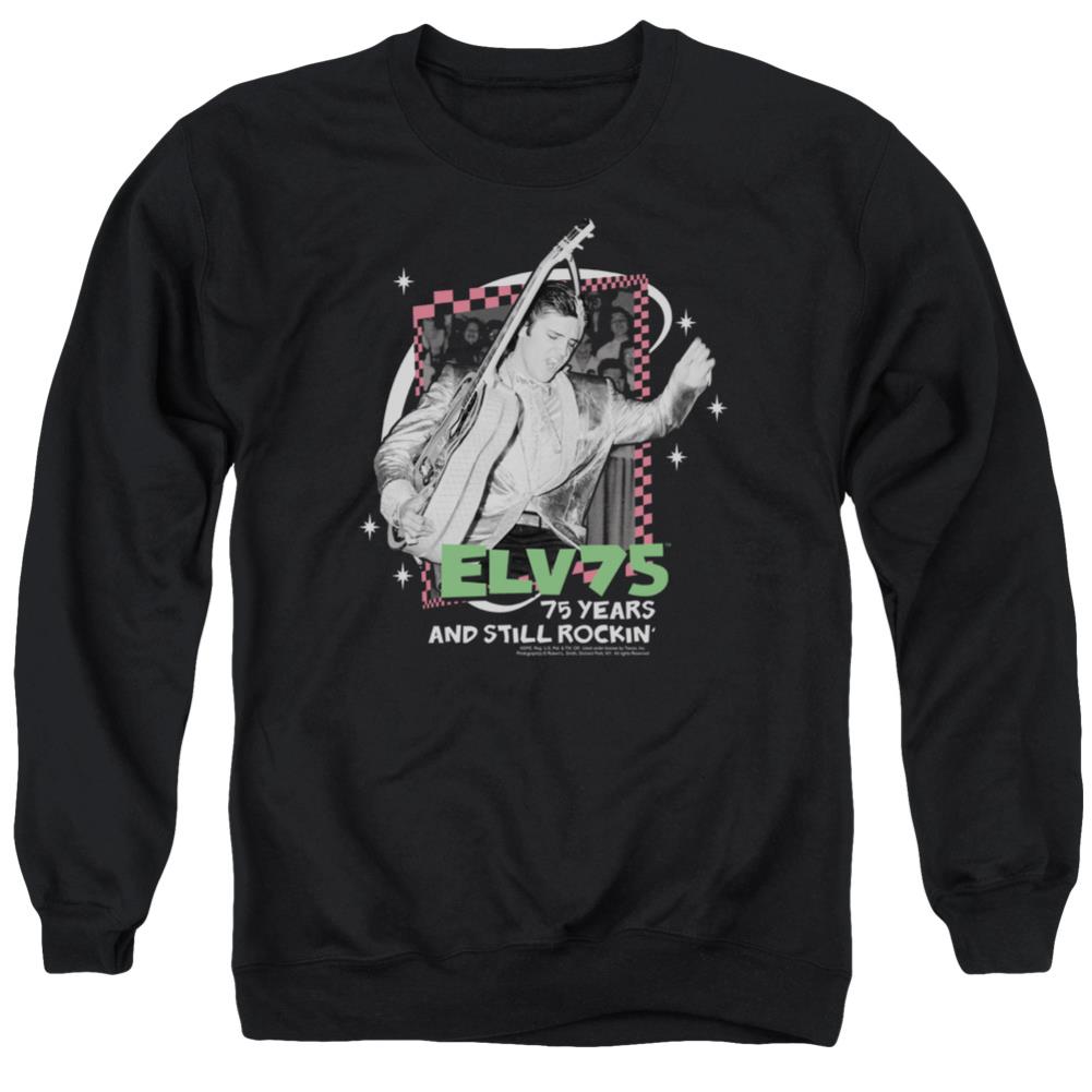 Elvis Presley Still Rockin Men's Crewneck 50 50 Poly Long-Sleeve T-Shirt