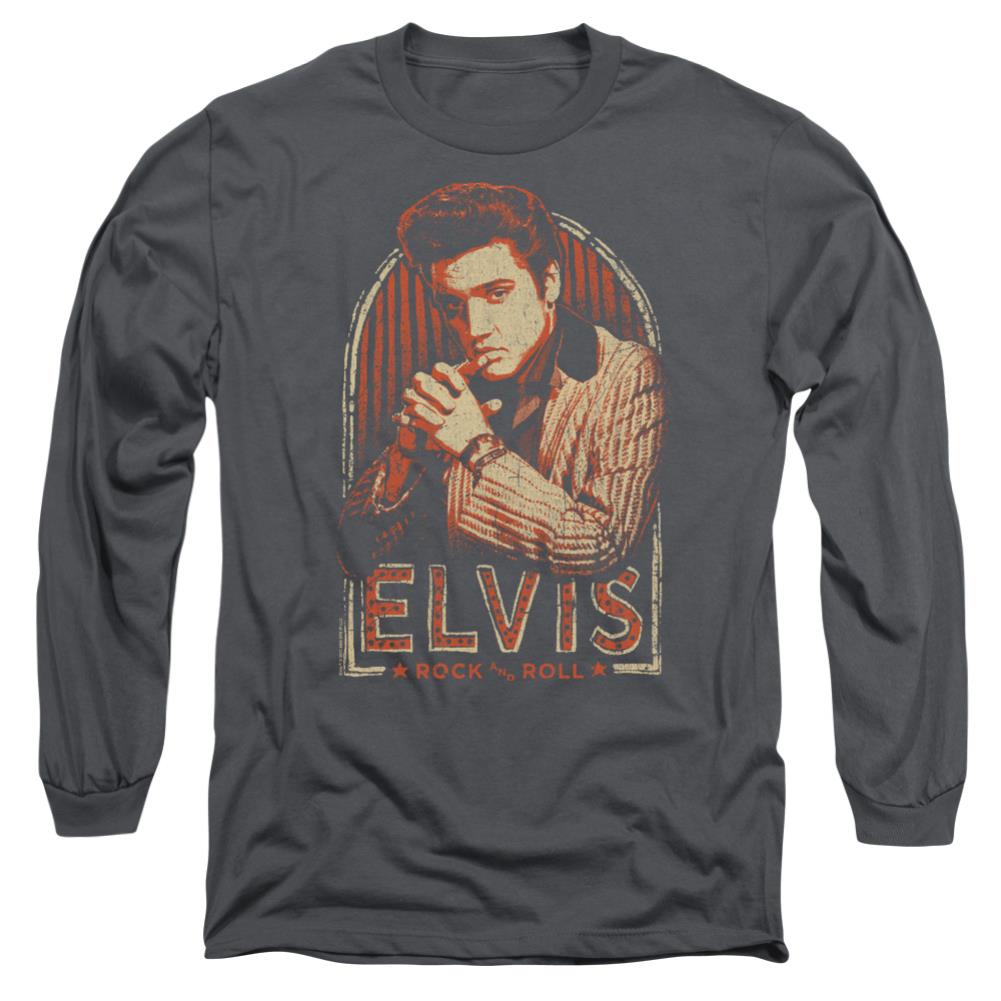 Elvis Presley Stripes Men's 18/1 Cotton Long-Sleeve T-Shirt