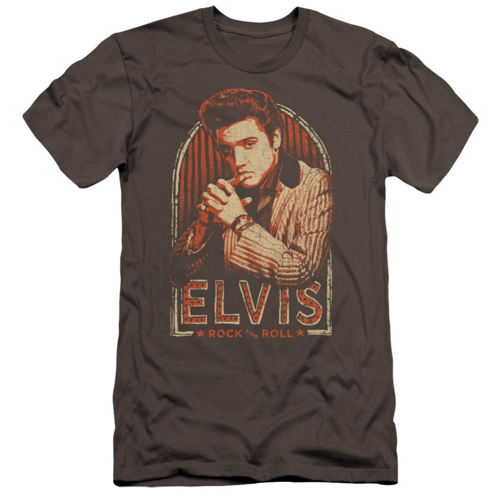 Elvis Presley Stripes Men's Ultra-Soft 30/1 Cotton Slim Short-Sleeve T-Shirt