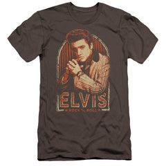Elvis Presley Stripes Men's Ultra-Soft 30/1 Cotton Slim Short-Sleeve T-Shirt