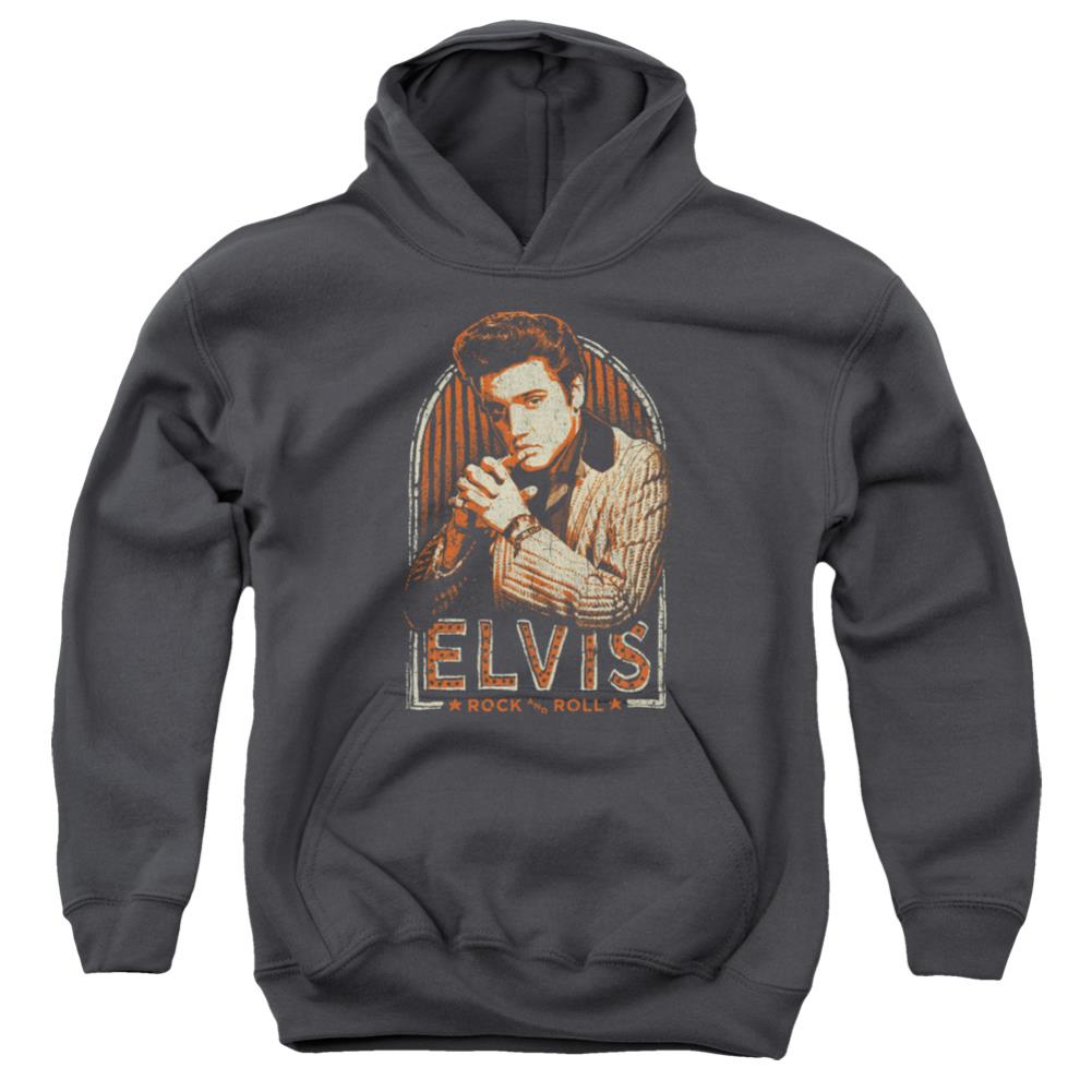 Elvis Presley Stripes Youth Cotton Poly Pull-Over Hoodie