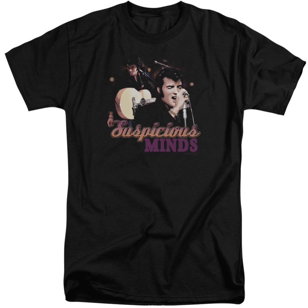 Elvis Presley Suspicious Minds Men's 18/1 Tall Cotton Short-Sleeve T-Shirt