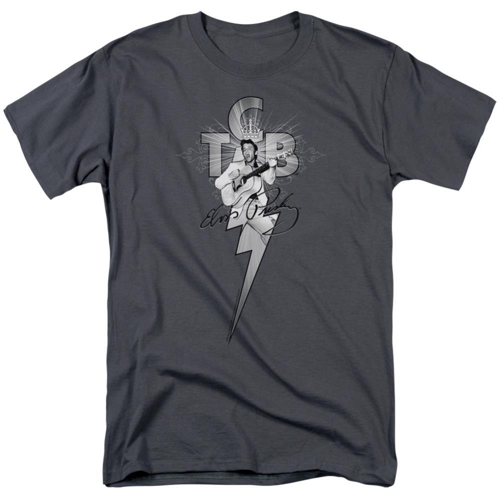 Elvis Presley Tcb Ornate Men's 18/1 Cotton Short-Sleeve T-Shirt