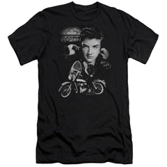 Elvis Presley The King Rides Again Men's Ultra-Soft 30/1 Cotton Slim Short-Sleeve T-Shirt