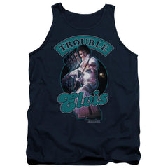 Elvis Presley Total Trouble Men's 18/1 Cotton Tank Top