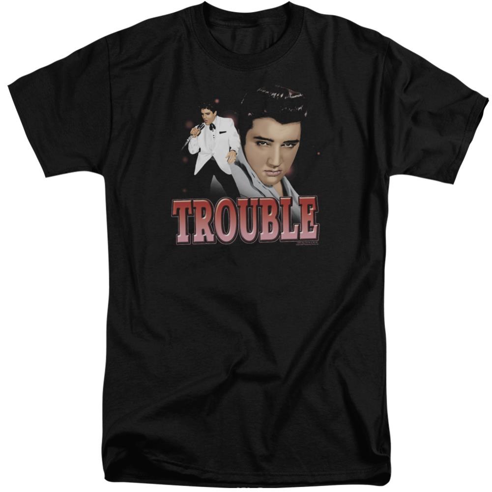 Elvis Presley Trouble Men's 18/1 Tall Cotton Short-Sleeve T-Shirt