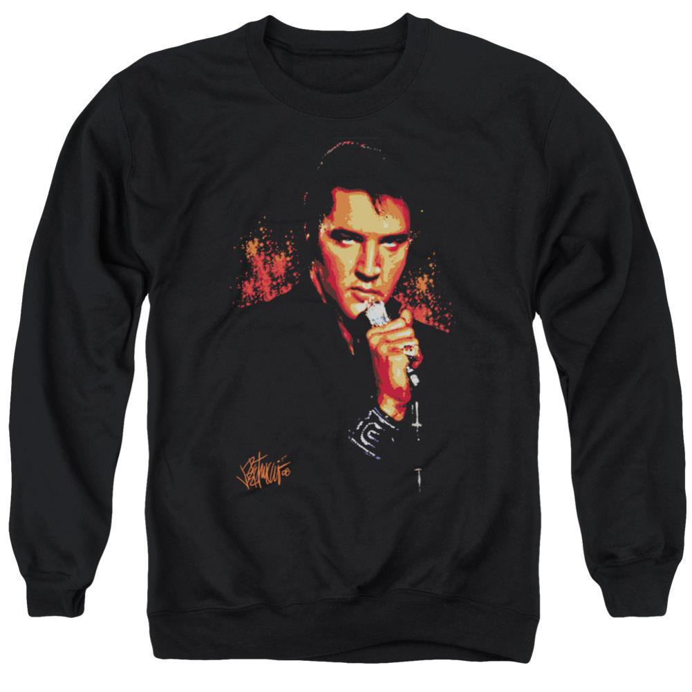 Elvis Presley Trouble Men's Crewneck 50 50 Poly Long-Sleeve T-Shirt