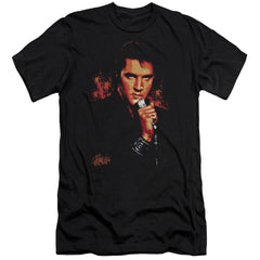 Elvis Presley Trouble Men's Ultra-Soft 30/1 Cotton Slim Short-Sleeve T-Shirt