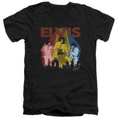 Elvis Presley Vegas Remembered Men's 30/1 Cotton Slim V-Neck T-Shirt