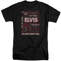 Elvis Presley Whole Lotta Type Men's 18/1 Tall Cotton Short-Sleeve T-Shirt
