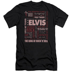 Elvis Presley Whole Lotta Type Men's Ultra-Soft 30/1 Cotton Slim Short-Sleeve T-Shirt