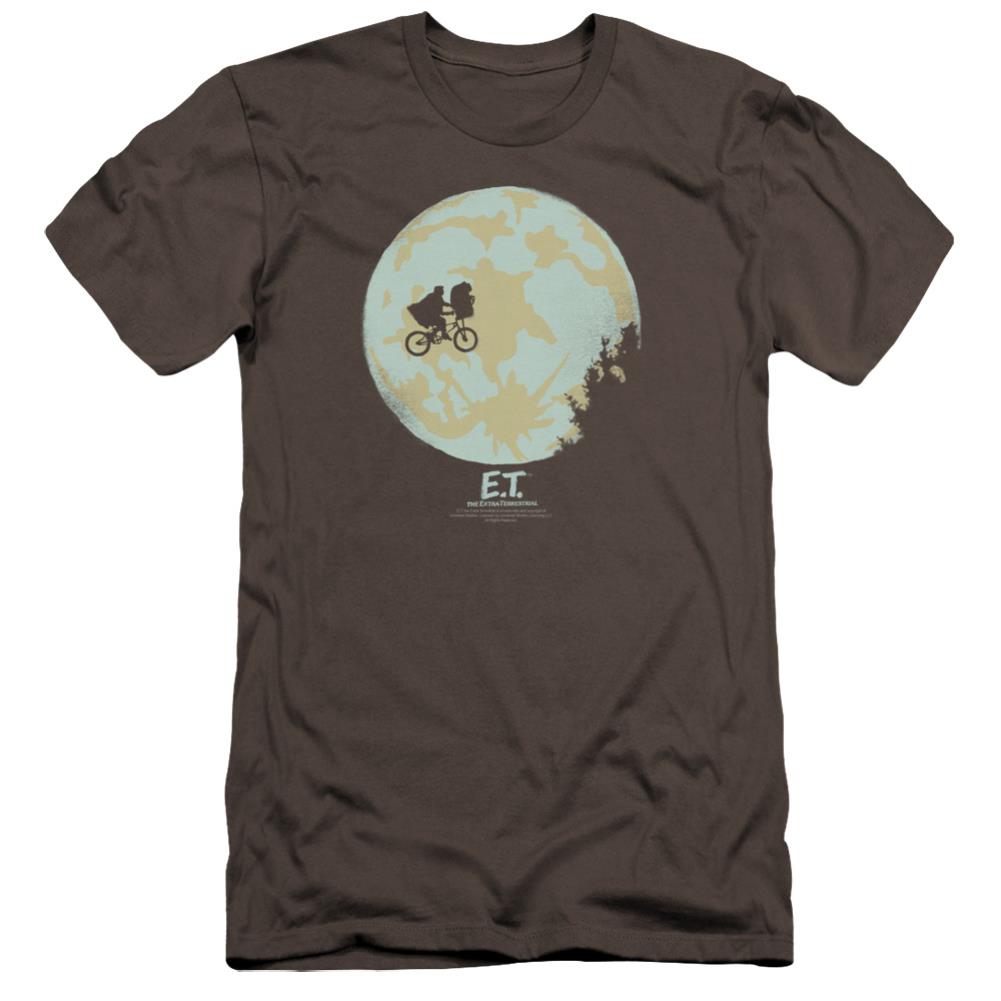 E.T. The Extra-Terrestrial In The Moon Men's Ultra-Soft 30/1 Cotton Slim Short-Sleeve T-Shirt