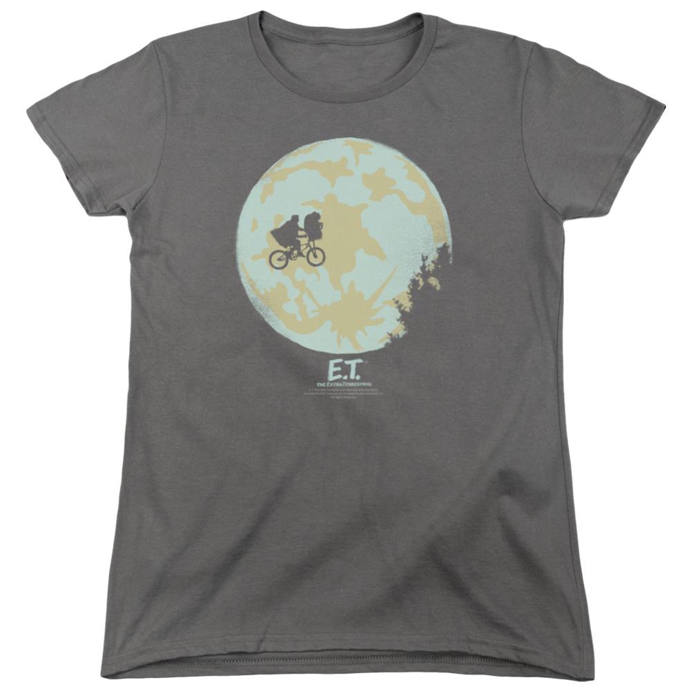 E.T. The Extra-Terrestrial In The Moon Women's 18/1 Cotton Short-Sleeve T-Shirt