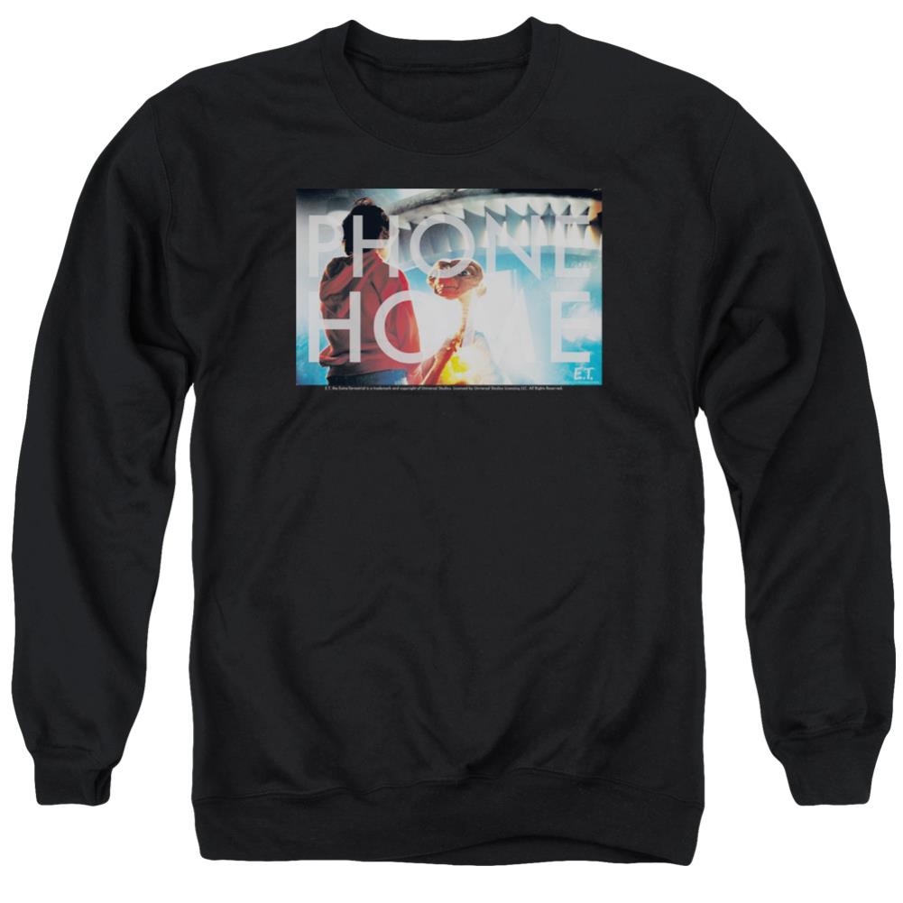 E.T. The Extra-Terrestrial Knockout Men's Crewneck 50 50 Poly Long-Sleeve T-Shirt