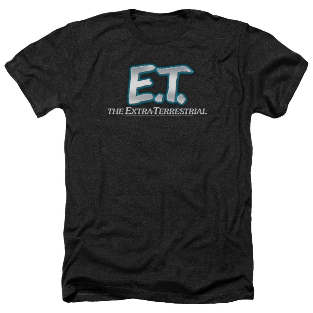 E.T. The Extra-Terrestrial Logo Men's 30/1 Heather 60 40 Poly Short-Sleeve T-Shirt