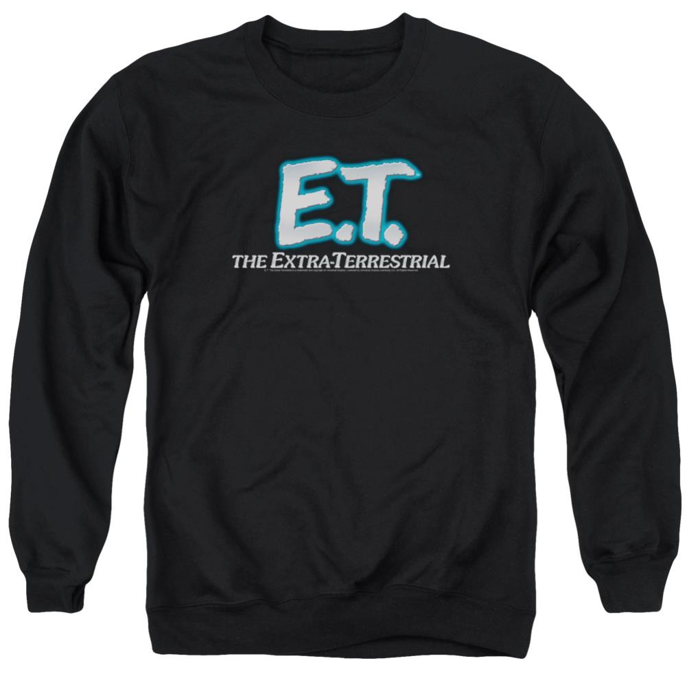 E.T. The Extra-Terrestrial Logo Men's Crewneck 50 50 Poly Long-Sleeve T-Shirt