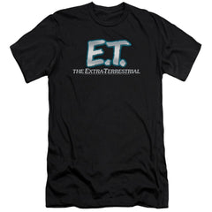 E.T. The Extra-Terrestrial Logo Men's Ultra-Soft 30/1 Cotton Slim Short-Sleeve T-Shirt
