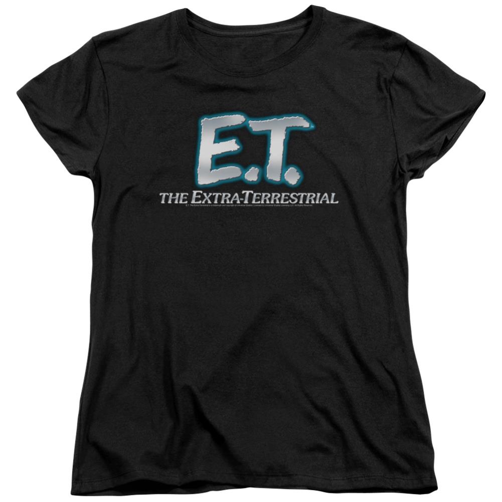 E.T. The Extra-Terrestrial Logo Women's 18/1 Cotton Short-Sleeve T-Shirt