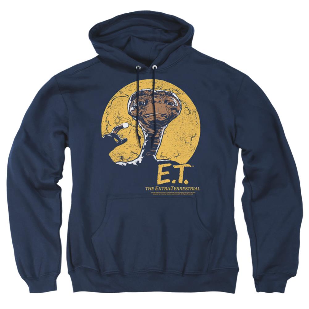 E.T. The Extra-Terrestrial Moon Frame Men's Pull-Over 75 25 Poly Hoodie