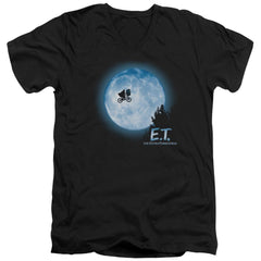 E.T. The Extra-Terrestrial Moon Scene Men's 30/1 Cotton Slim V-Neck T-Shirt