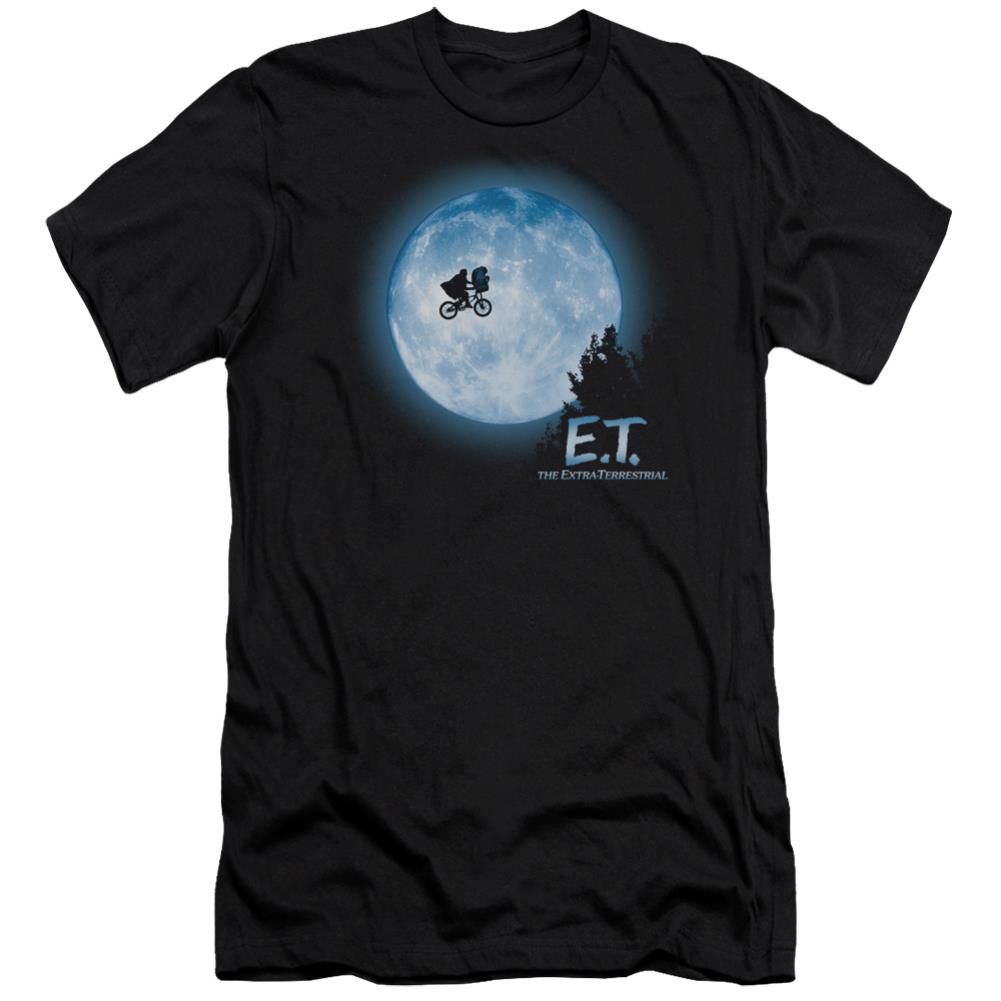 E.T. The Extra-Terrestrial Moon Scene Men's Ultra-Soft 30/1 Cotton Slim Short-Sleeve T-Shirt