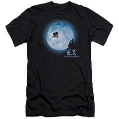 E.T. The Extra-Terrestrial Moon Scene Men's Ultra-Soft 30/1 Cotton Slim Short-Sleeve T-Shirt