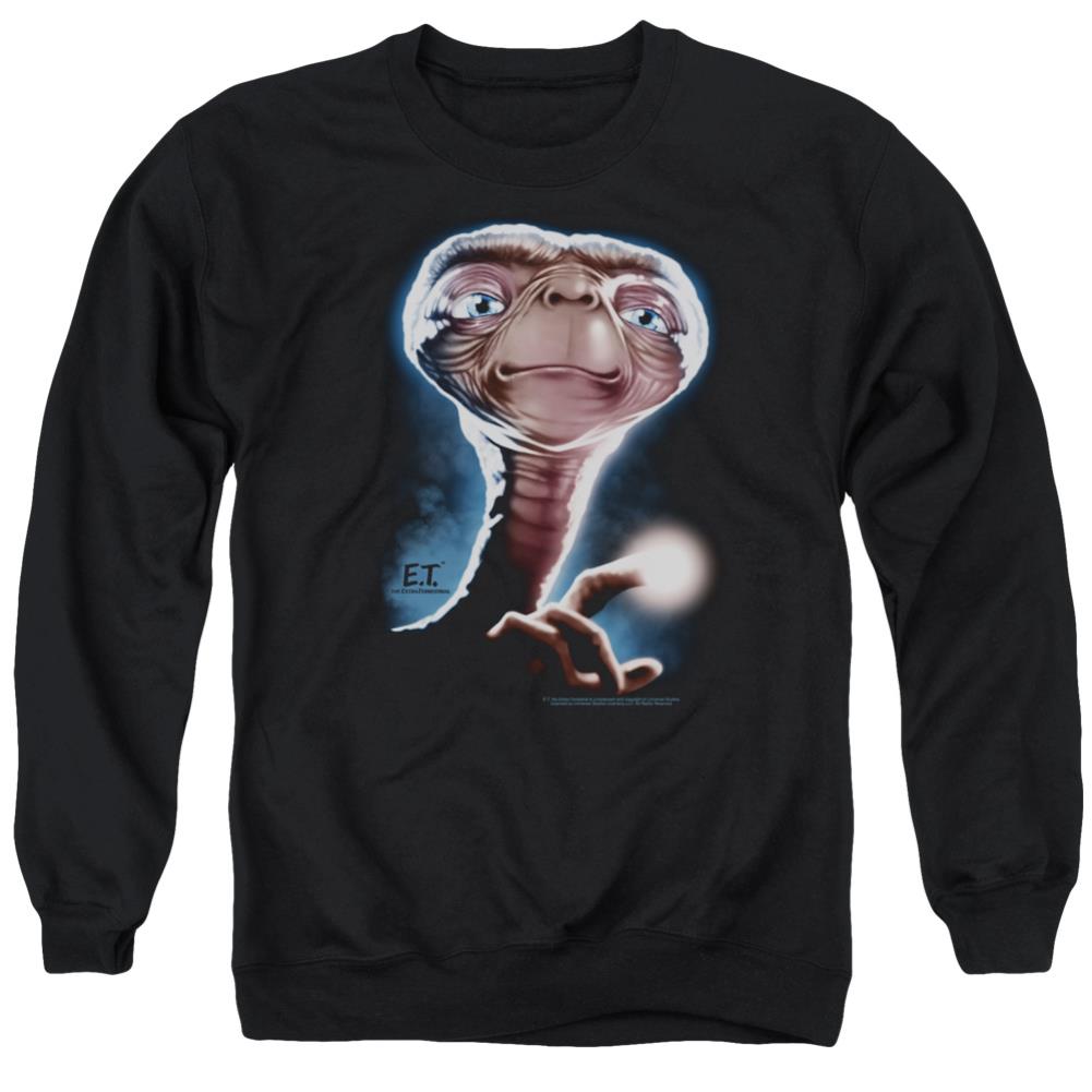 E.T. The Extra-Terrestrial Portrait Men's Crewneck 50 50 Poly Long-Sleeve T-Shirt