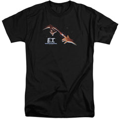 E.T. The Extra-Terrestrial Poster Men's 18/1 Tall Cotton Short-Sleeve T-Shirt