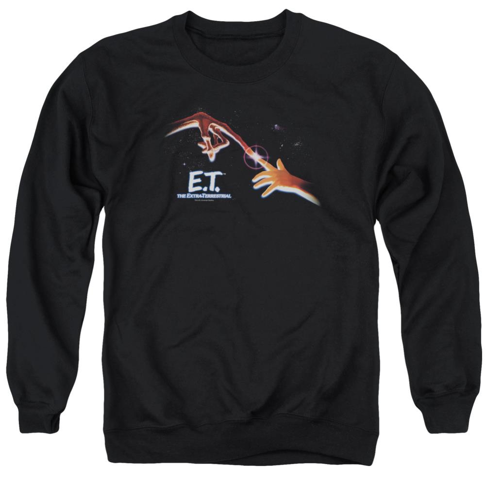 E.T. The Extra-Terrestrial Poster Men's Crewneck 50 50 Poly Long-Sleeve T-Shirt