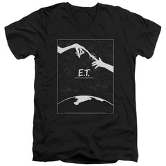 E.T. The Extra-Terrestrial Simple Poster Men's 30/1 Cotton Slim V-Neck T-Shirt