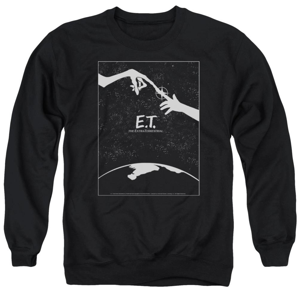 E.T. The Extra-Terrestrial Simple Poster Men's Crewneck 50 50 Poly Long-Sleeve T-Shirt