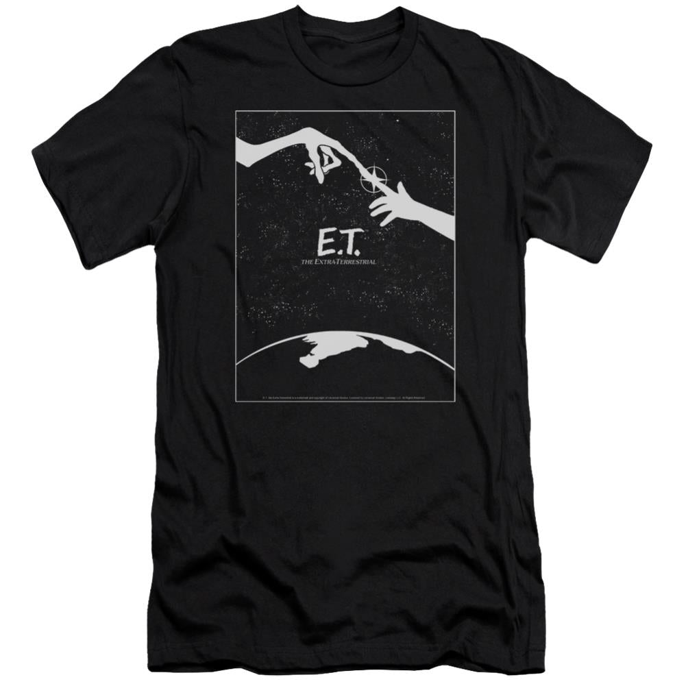 E.T. The Extra-Terrestrial Simple Poster Men's Ultra-Soft 30/1 Cotton Slim Short-Sleeve T-Shirt