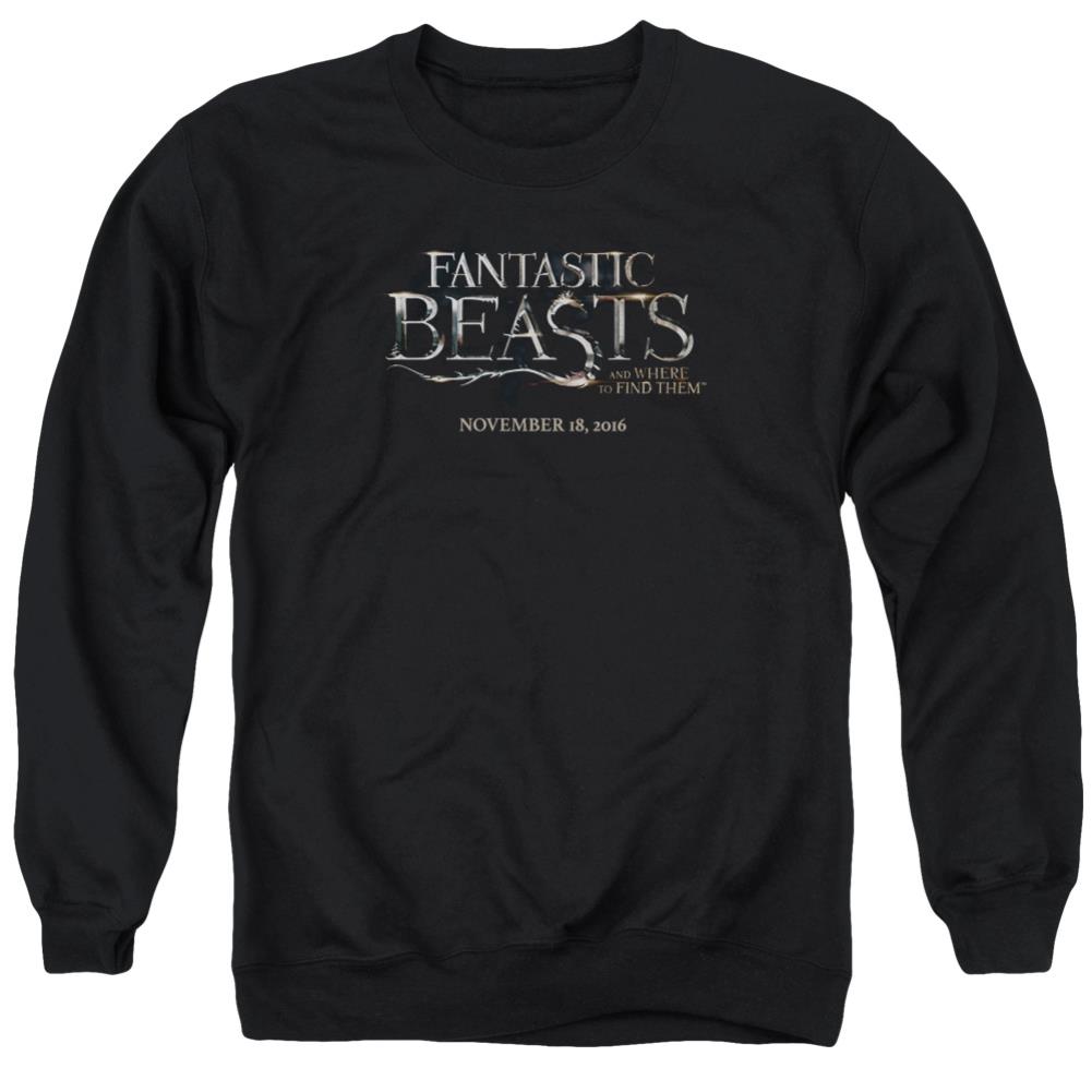 Fantastic Beasts And Where To Find Them Logo Men's Crewneck 50 50 Poly Long-Sleeve T-Shirt