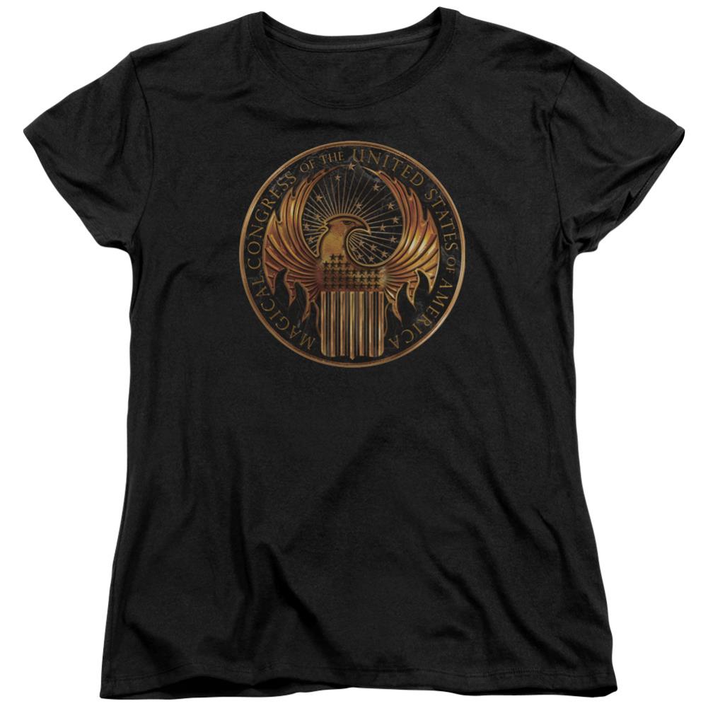 Fantastic Beasts And Where To Find Them Magical Congress Crest Women's 18/1 Cotton Short-Sleeve T-Shirt