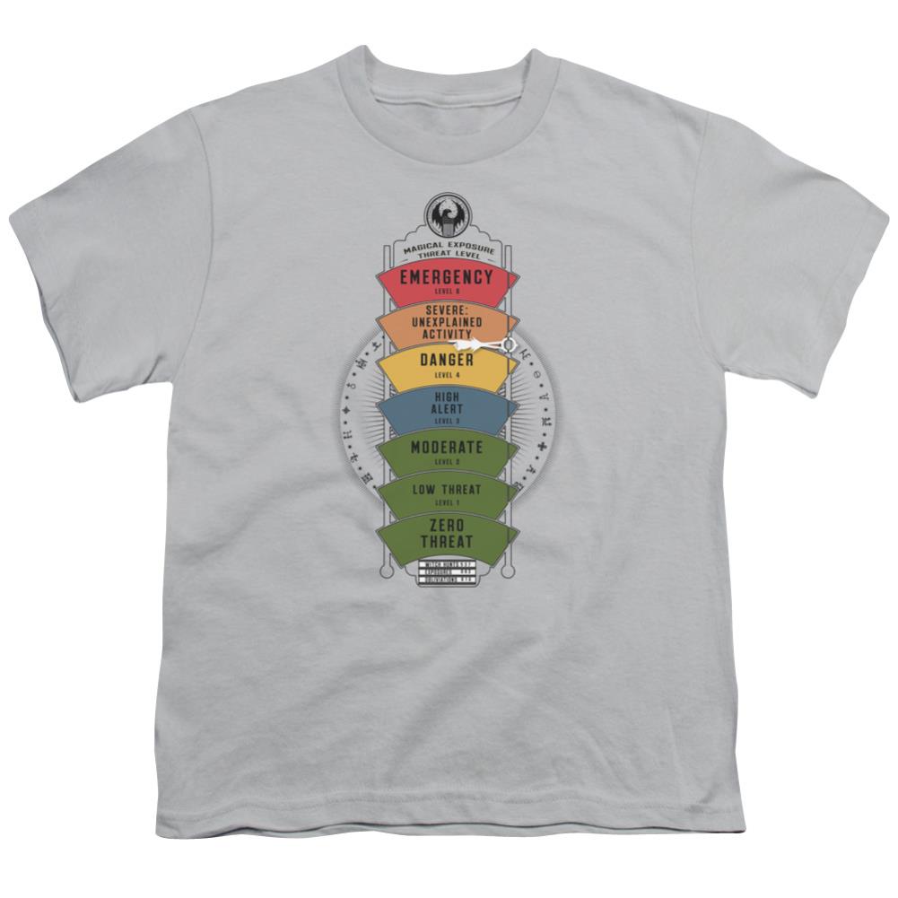Fantastic Beasts And Where To Find Them Magical Exposure Threat Level Youth 18/1 100% Cotton Short-Sleeve T-Shirt