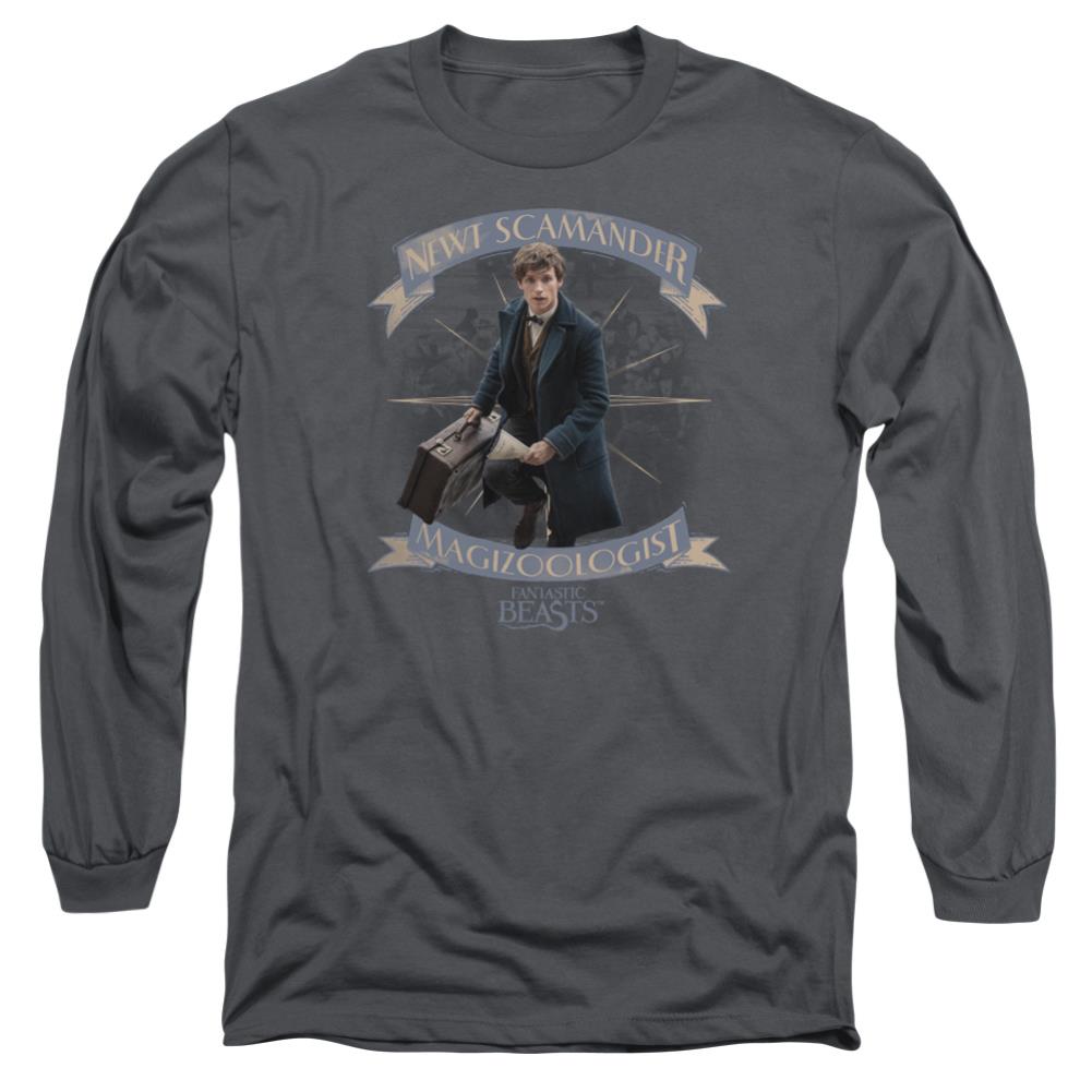 Fantastic Beasts And Where To Find Them Newt Scamander Men's 18/1 Cotton Long-Sleeve T-Shirt