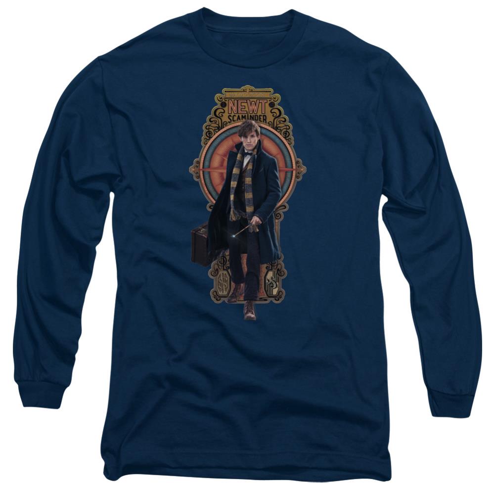 Fantastic Beasts And Where To Find Them Newt Scamander Men's 18/1 Cotton Long-Sleeve T-Shirt