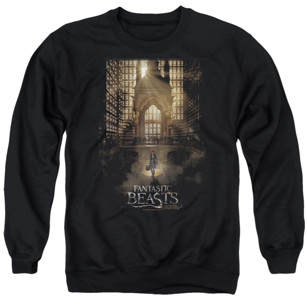 Fantastic Beasts And Where To Find Them Poster Men's Crewneck 50 50 Poly Long-Sleeve T-Shirt